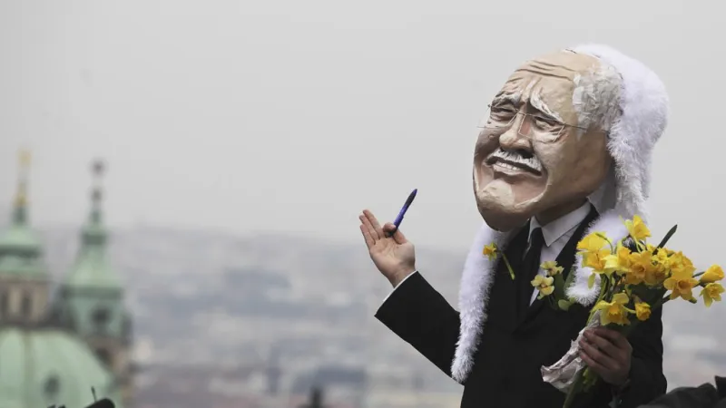 Happening na Hradčanském náměstí