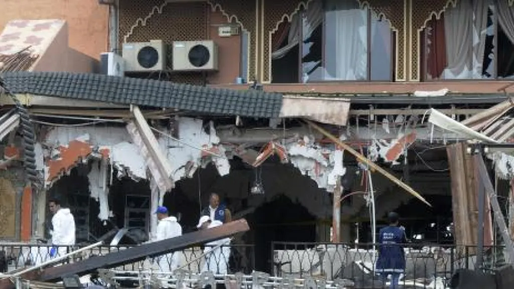 Výbuch v kavárně v centru Marakéše