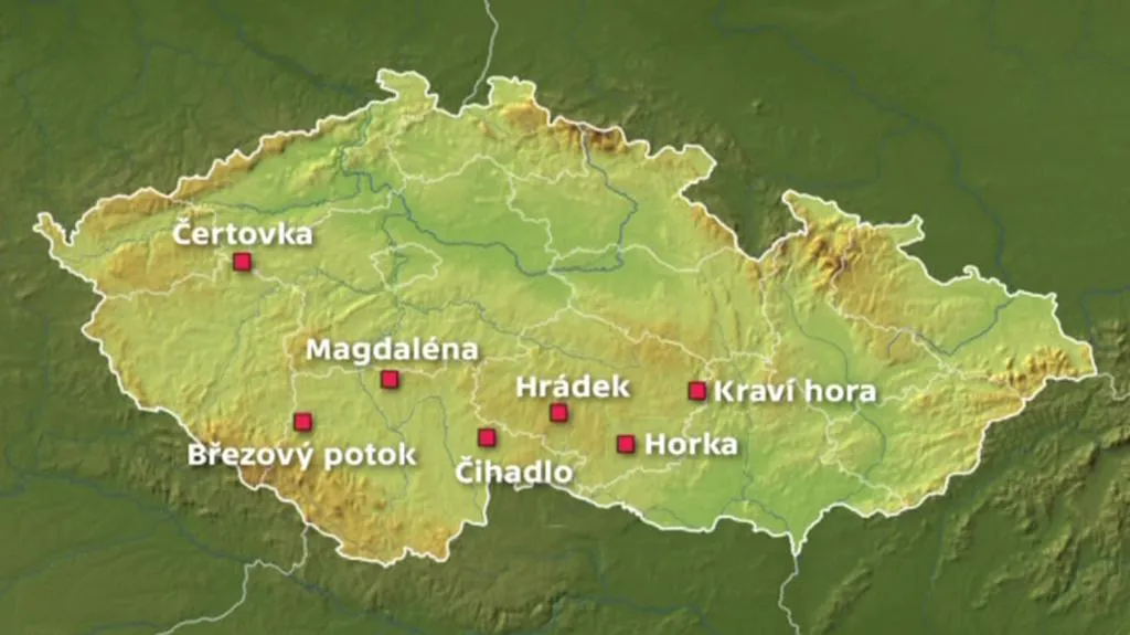 Vytipované lokality pro úložiště jaderného odpadu