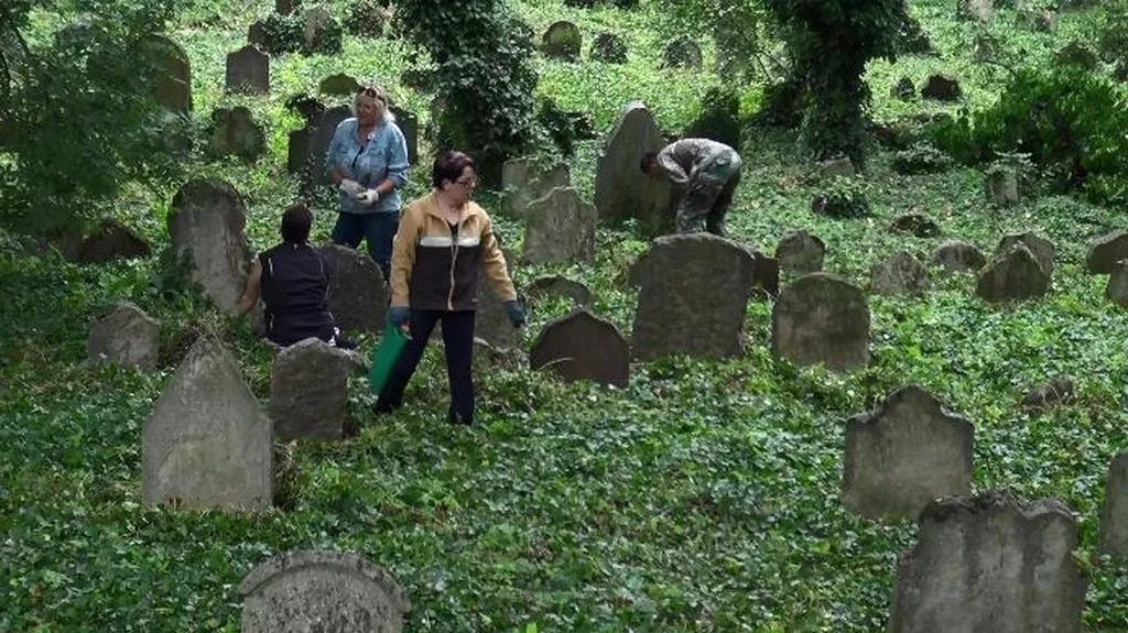 Dobrovolníci uklízejí ždovský hřbitov v Kolíně