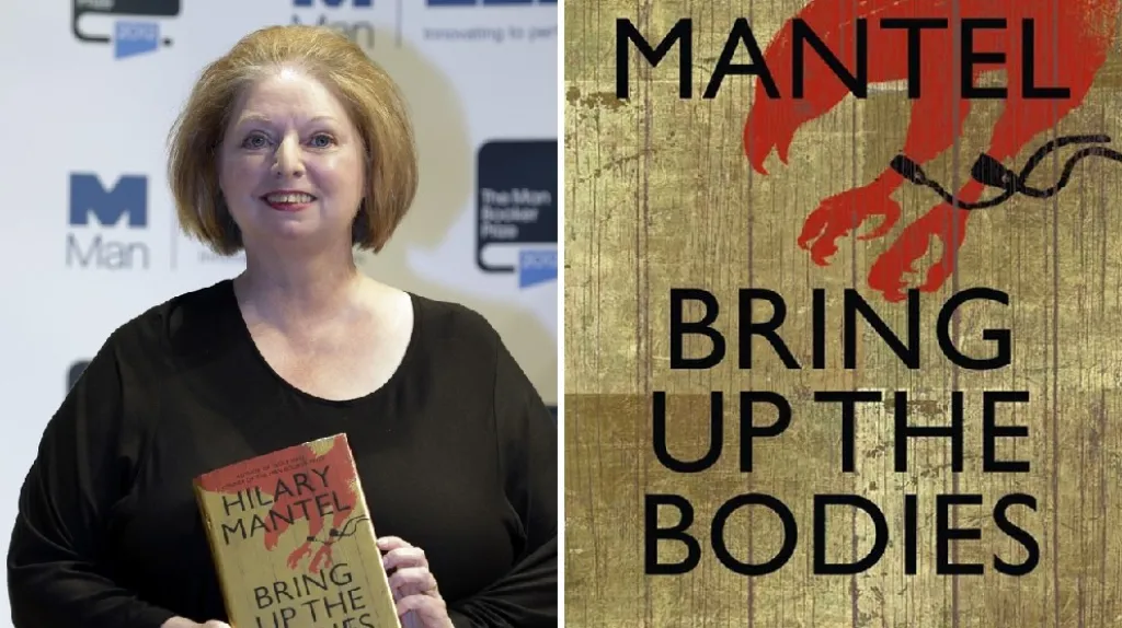 Hilary Mantelová s knihou Brint Up the Bodies