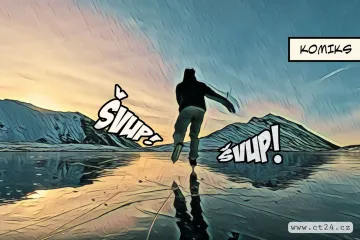 Hladinu horského jezera na Aljašce pokryl zcela průzračný led