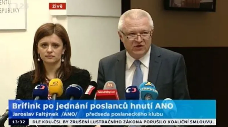 Brífink po jednání poslaneckého klubu ANO