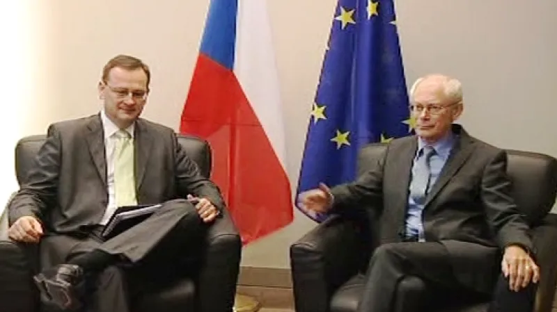 Petr Nečas a Herman Van Rompuy