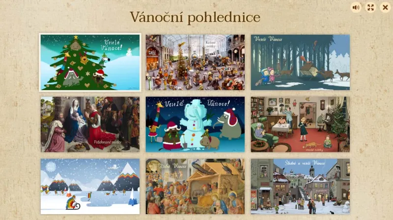 Vánoční pohlednice