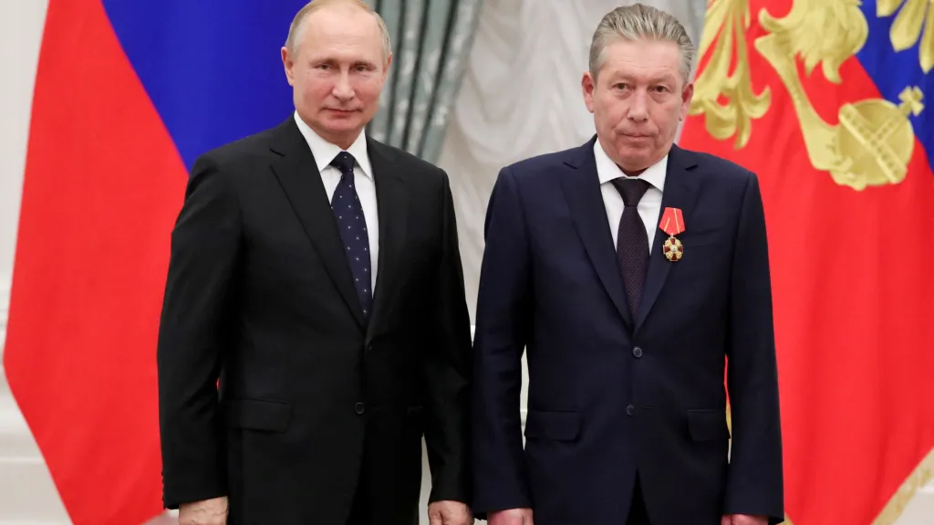 Ravil Maganov s šéfem Kremlu Vladimirem Putinem v listopadu 2019