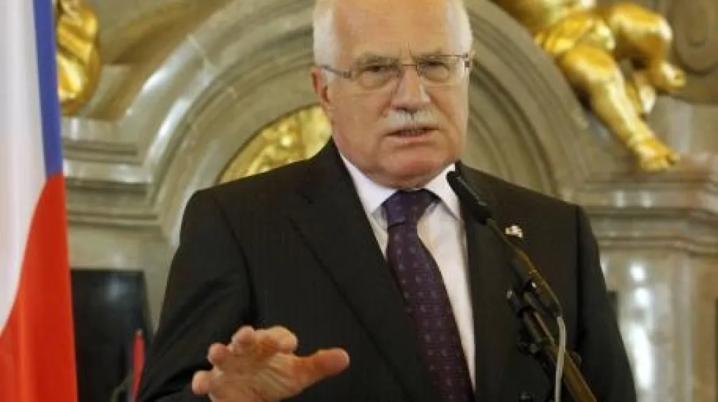 Václav Klaus po jednání s Heinzem Fischerem