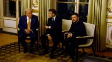 Donald Trump, Emmanuel Macron a Volodymyr Zelenskyj