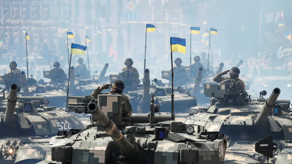 Přehlídka k 30. výročí nezávislosti Ukrajiny