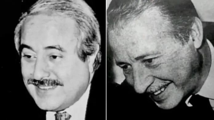 Soudci Giovanni Falcone a Paolo Borsellino. Borsellino svého kolegu přežil o puhé dva měsíce.