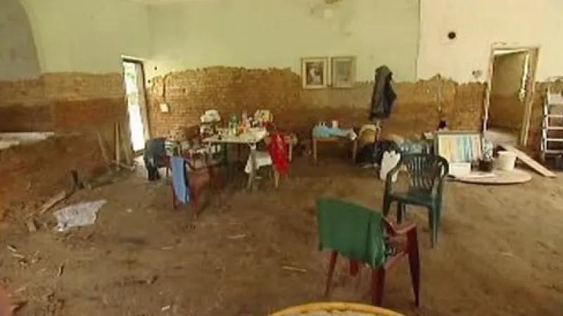 Provizorní vybavení vyplaveného domu