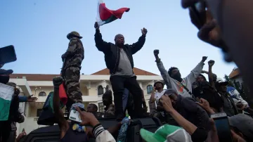 Demonstrant v Madagaskaru