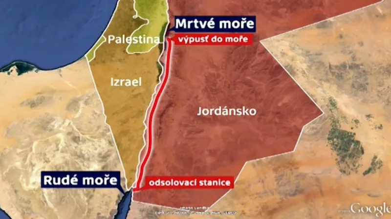 Odsolovací stanice u Rudého moře má pomoci Mrtvému moři