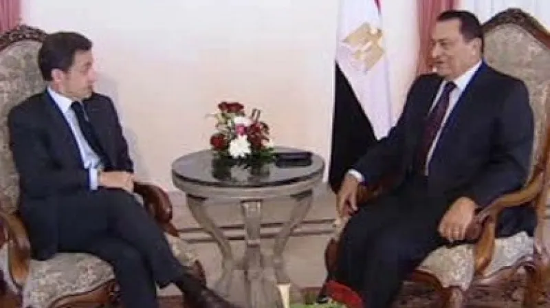 Nicolas Sarkozy a Husní Mubarak