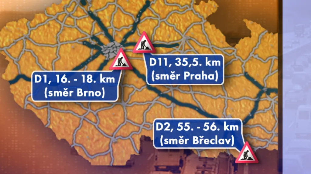 Dopravní situace v pondělí 18. 8. 2008
