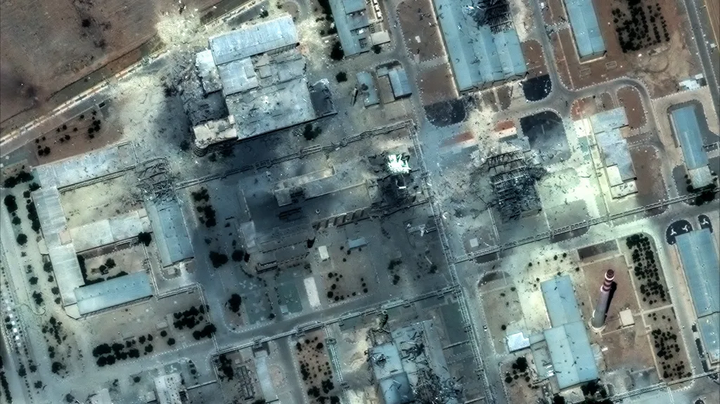 Íránské nukleární zařízení po bombardování