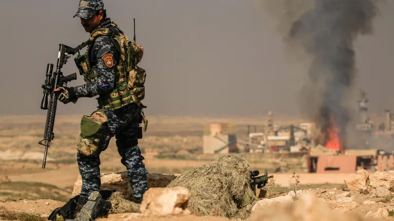 Boj o letiště v Mosulu