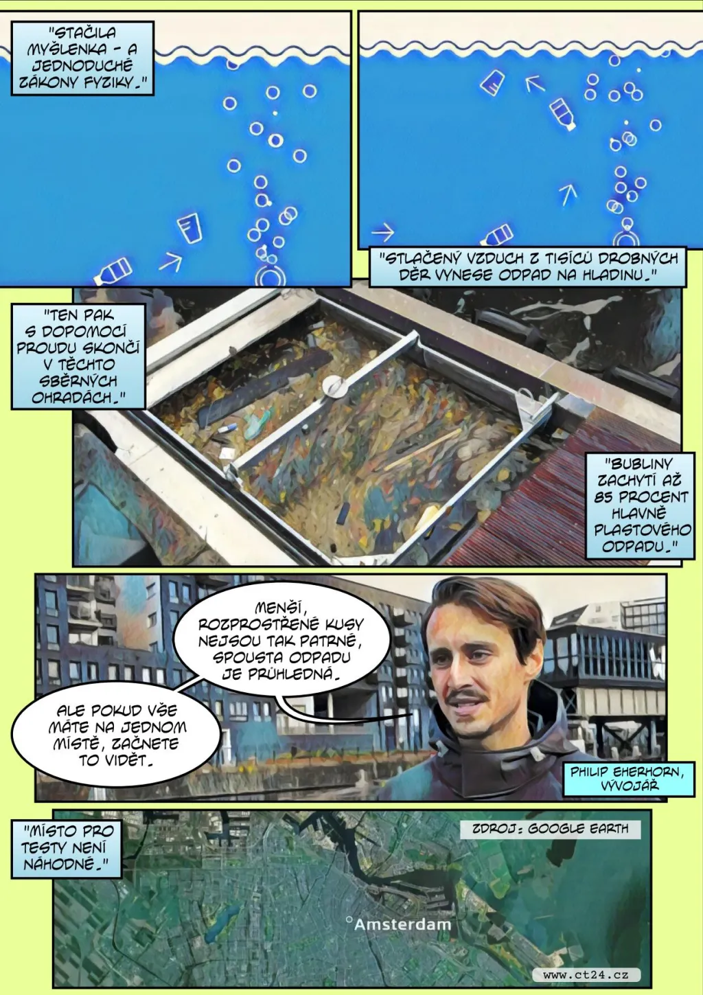 Lék na plastové odpady ve vodě? Vědci testují bariéru z bublin