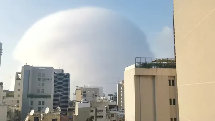 Tlaková vlna nad Bejrútem