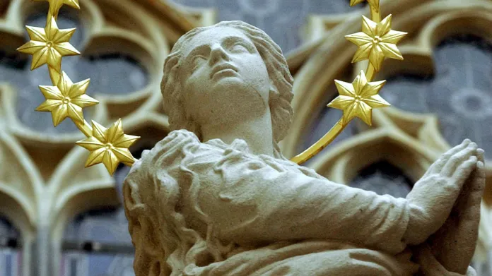 Kopie sochy Panny Marie z Mariánského sloupu