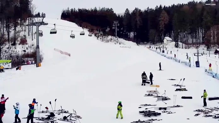 Skiareál Buková hora – záběr z webové kamery