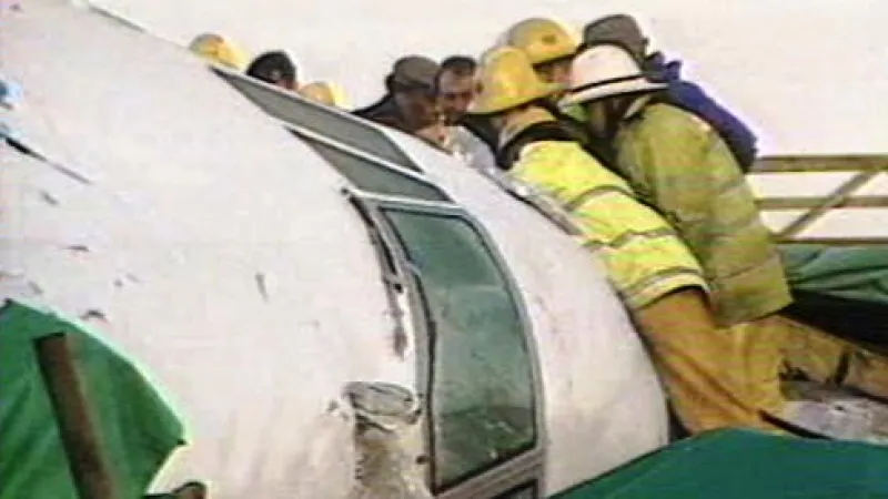 Trosky amerického letadla v Lockerbie