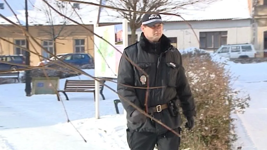 Policejní hlídka v obci