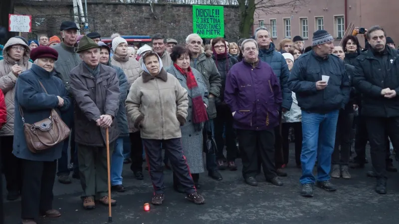 Demonstrace za zachování těžebních limitů