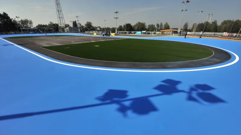 In-line dráha při otevření areálu v Ostravě v září 2014