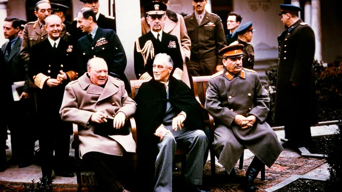 Winston Churchill, Franklin D. Roosevelt a Josif Stalin