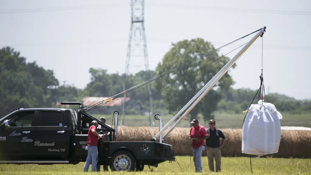 Zbytky havarovaného balonu