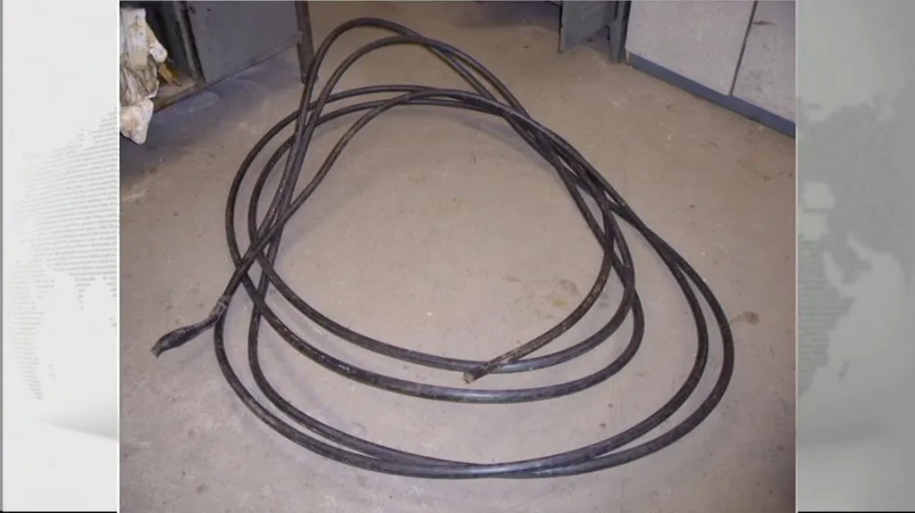 Ukradený kabel z trati