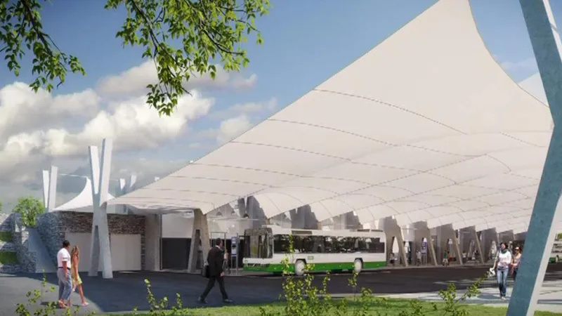 Návrh střechy dopravního terminálu