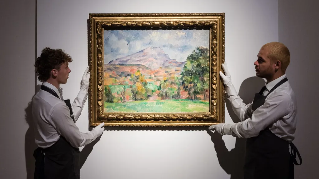 Nejdráže prodané dílo prvního dne aukce: Obraz Paula Cézannea Hora Sainte-Victoire