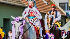 Jízda králů v podání skoronické chasy v závěrečný den festivalu Slovácký rok v Kyjově