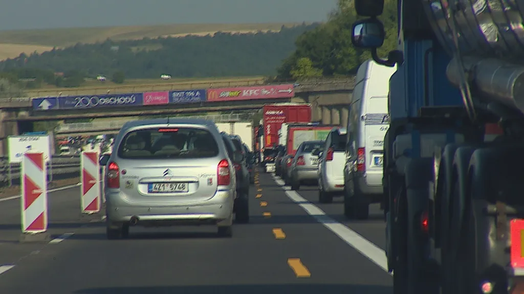 Dálnice D1 u Brna se znovu ucpává