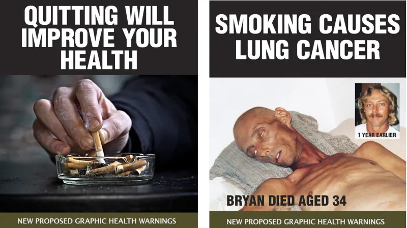 Návrhy cigaretových krabiček v Austrálii