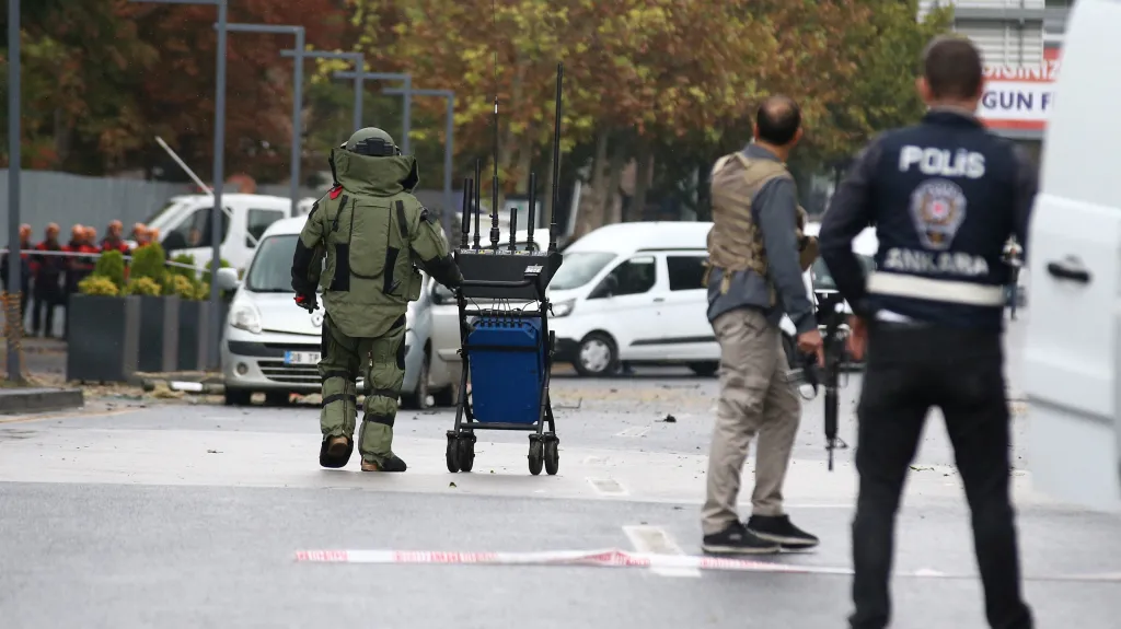 Místo bombového útoku v Ankaře