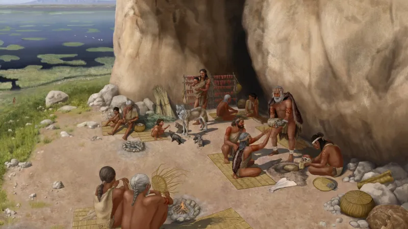 Umělecká představa o životě u Pinarbasi