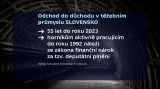 Odchody horníků do důchodů - Slovensko