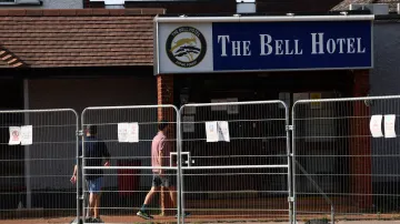 Hotel Bell v Eppingu, který hraje výraznou roli ve sporu o migranty