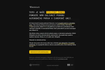 Česká Wikipedie na protest zčernala. Reforma nám ztíží hledání informací na internetu, tvrdí šéf spolku