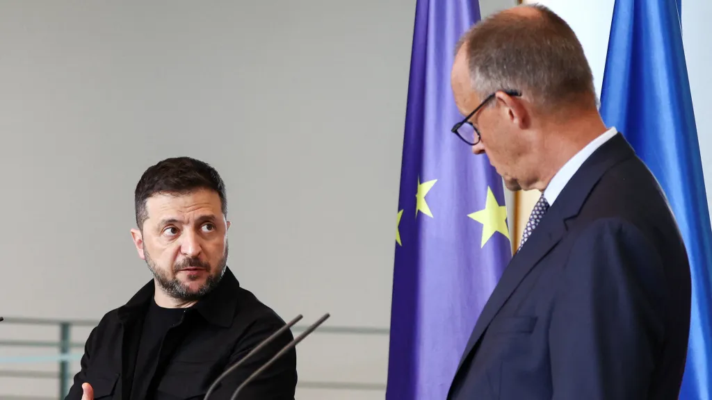 Volodymyr Zelenskyj a Friedrich Merz