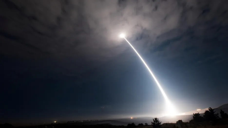 Test americké rakety Minuteman III v roce 2017