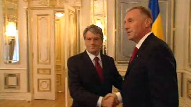 Mirek Topolánek a Viktor Juščenko