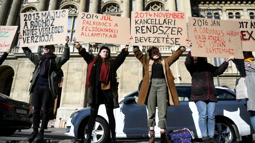 Protesty maďarských vědců