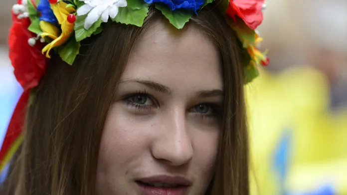 Ukrajinci v Česku slavili výročí nezávislosti své vlasti