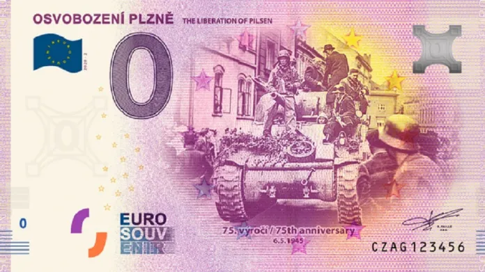 Pamětní bankovka k 75. výročí osvobození Plzně