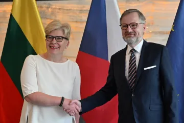 Na summitu NATO budou Česko a Litva „hovořit stejným hlasem“, řekl Fiala po setkání s Šimonytéovou
