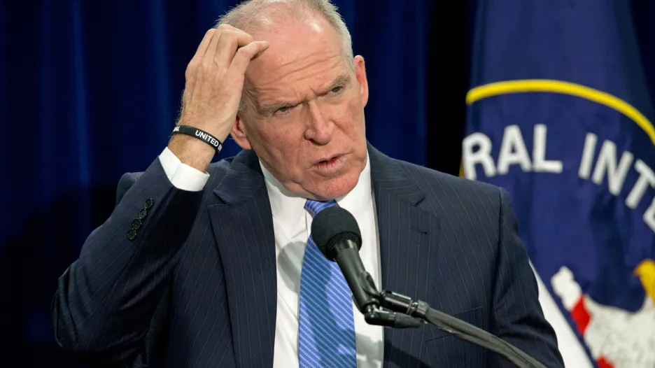 Ředitel CIA John Brennan na brífinku ke zprávě o vyšetřovacích metodách